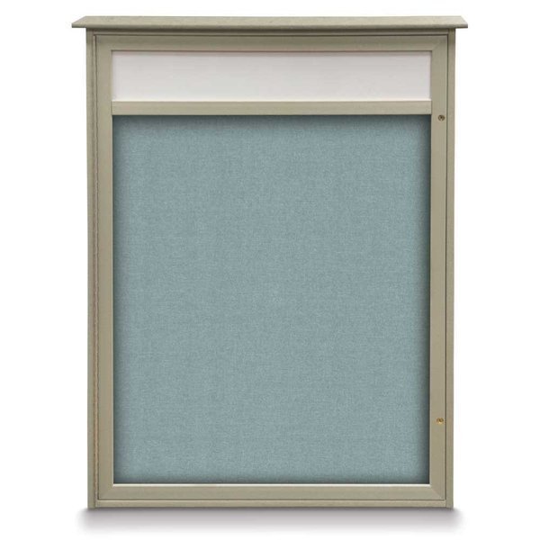 Triple Door Enclosed Indoor Letterboard, UNITED VISUAL PRODUCTS, Mfr# UV1143H-WHITE-BURGUN